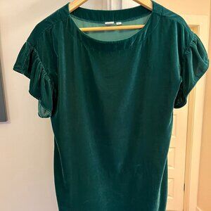 Velvet Green Mini Dress from GAP